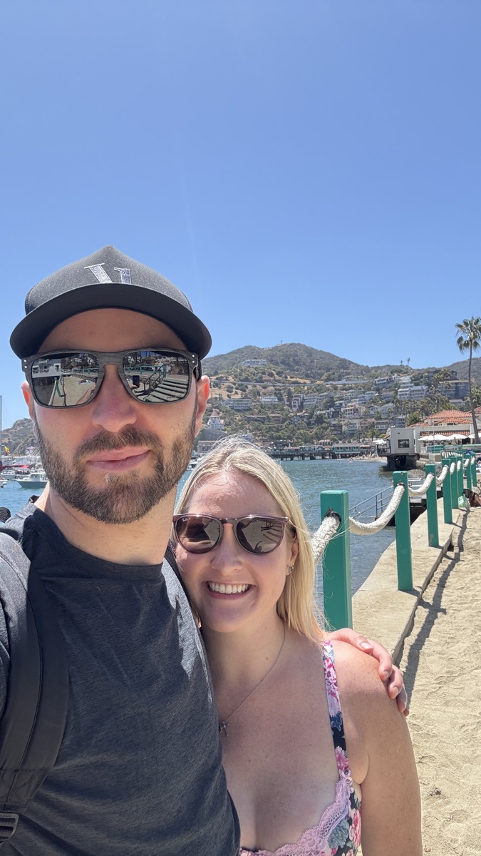 Island scene at dusk