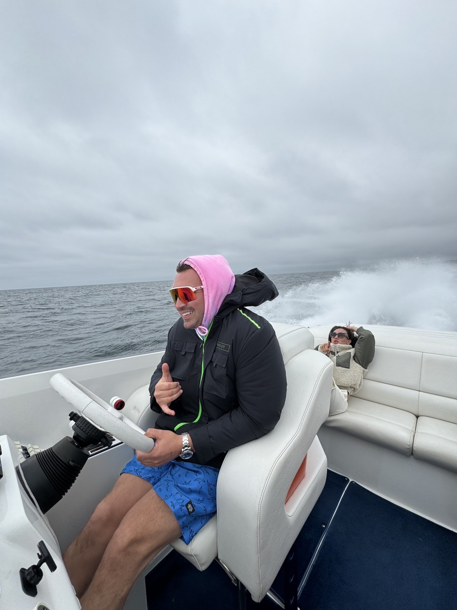 Crew vibing on the water